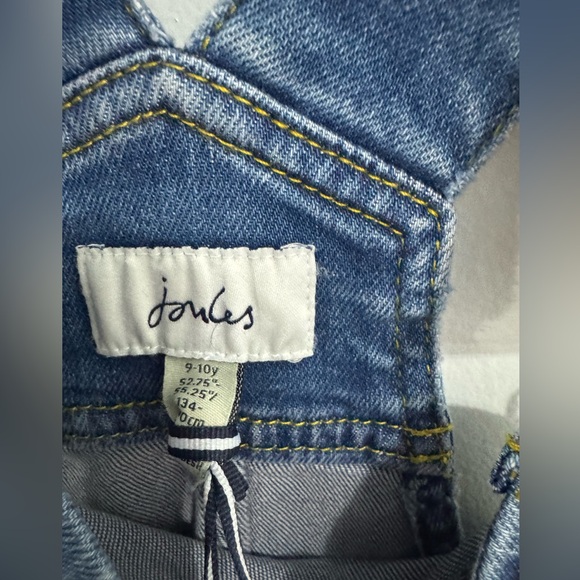 Joules Girls' Kimberly Denim Overalls Dress Size 9/10 -NWT - Picture 4 of 5